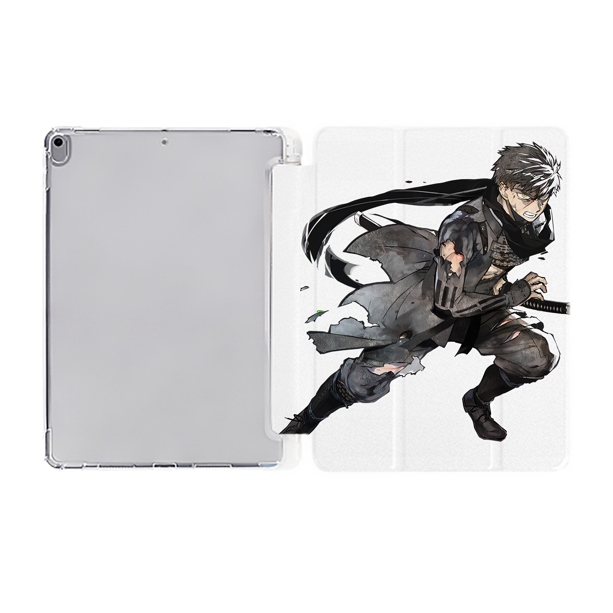 （画像用） 刀剣乱舞 Touken Ranbu IPad ケース ペン収納付き 三つ折りスタンド PUレザー×シリコン 対応機種9.5/10.5/10.9インチ